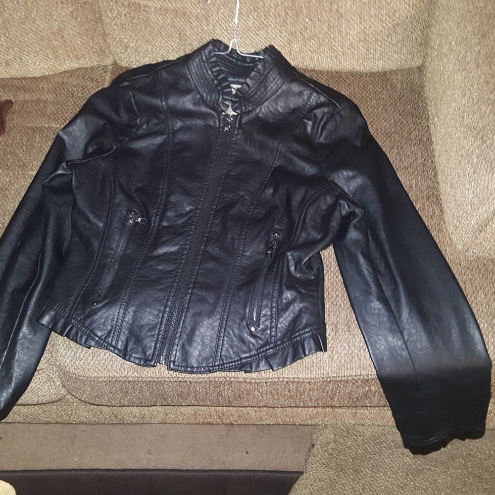 Leather coat